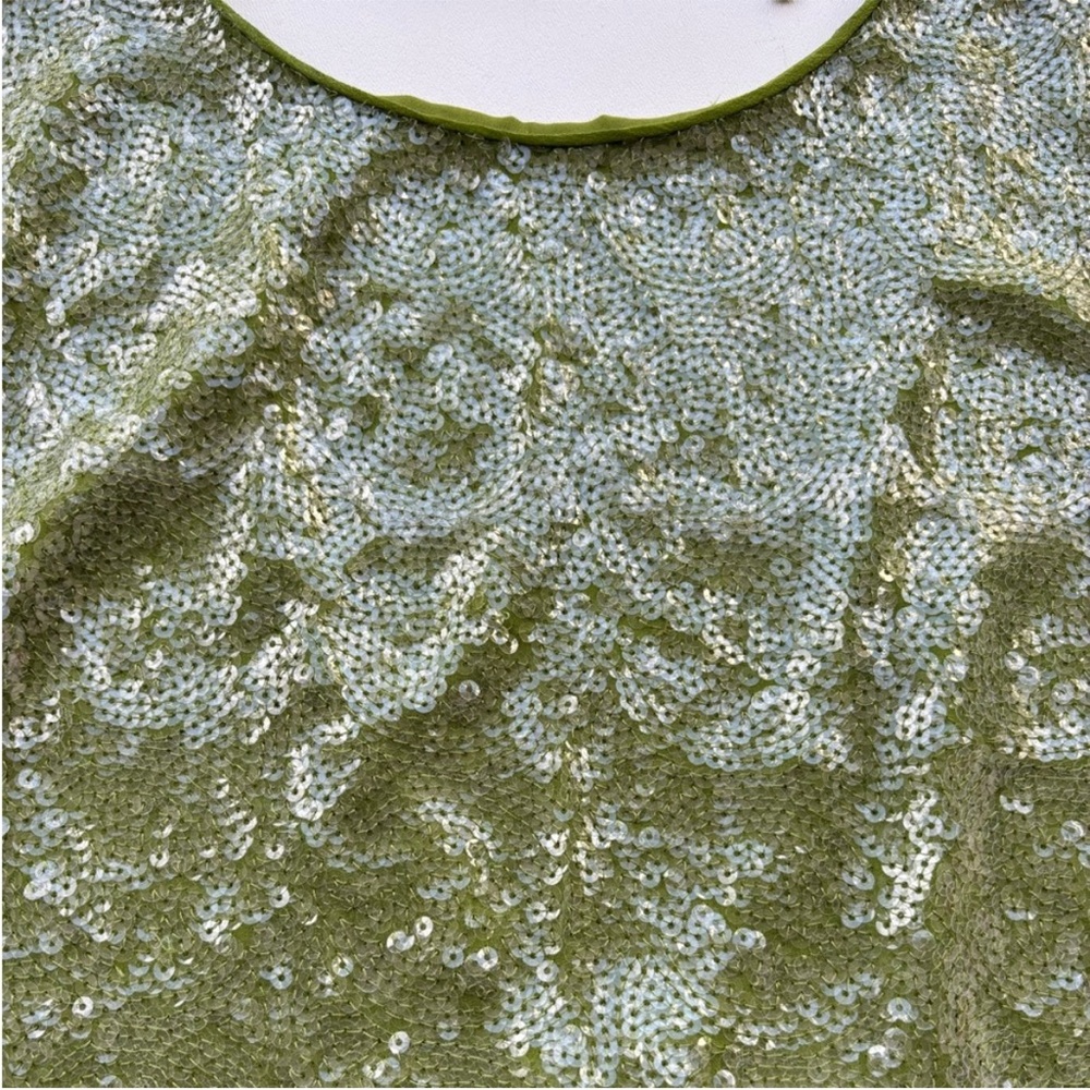 Alice + Olivia Green Sequin Mini Dress - Picture 9 of 10